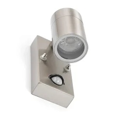 Applique murale extérieure en acier IP44 avec détecteur de mouvement - Solo