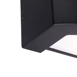 Applique murale extérieure intelligente noire IP44 avec Wifi A60 - Hurricane