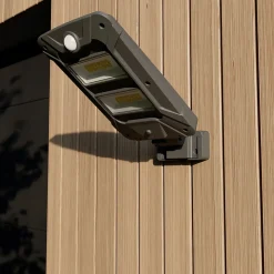 Applique murale extérieure LED intégrée solaire Anaheim noir 1000lm IP44 Goodhome