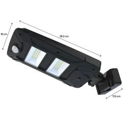 Applique murale extérieure LED intégrée solaire Anaheim noir 1000lm IP44 Goodhome