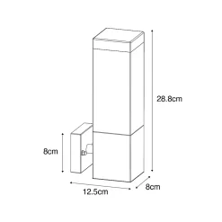 Applique murale extérieure moderne gris foncé avec opale - Malios