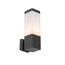 Applique murale extérieure moderne gris foncé avec opale - Malios