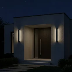 Applique murale extérieure 20W, 1247 lm, 4200K, IP54, noir, lampe Murale Extérieure CALEX-2