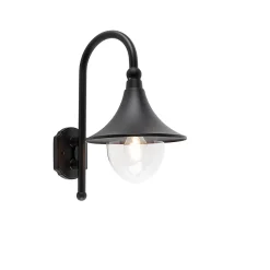 Applique murale extérieure intelligente noire IP44 avec Wifi A60 - Daphne