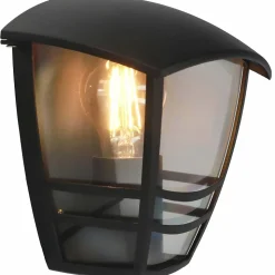 Applique murale extérieure IP44 E27 noire Imma Black W applique extérieure luminaire mural extérieur lampe murale extérieure