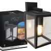 Applique murale extérieure en verre IP44 E27 noire Gaia S Black applique extérieure luminaire mural extérieur lampe murale