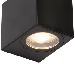 Applique murale extérieure moderne en plastique noir - Baleno