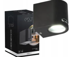 Applique murale extérieure IP54 GU10 noir/blanc Vira 1 applique extérieure luminaire mural extérieur lampe murale extérieure