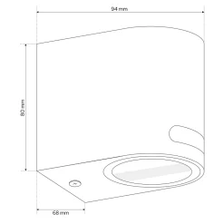 Applique murale extérieure IP54 GU10 noir/blanc Vira 1 applique extérieure luminaire mural extérieur lampe murale extérieure