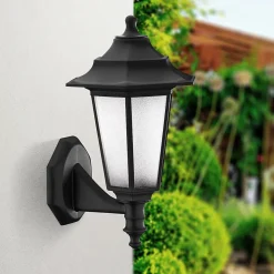 Applique murale extérieure Begonya 2 x E27, IP44, lampe Murale Extérieure noir