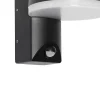 Applique murale extérieure noire avec LED intégrée IP54 détecteur de mouvement - Esmee