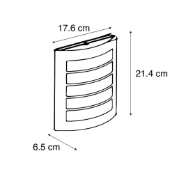 Applique murale extérieure moderne noire IP44 - Miro