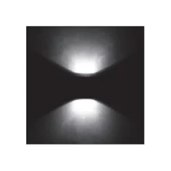 Applique murale extérieure Lampe LED Luminor 2x5W 6000K Blanc froid IP65 ASLO