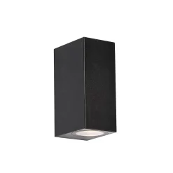 Applique murale extérieure moderne en plastique noir 2 lumières - Baleno