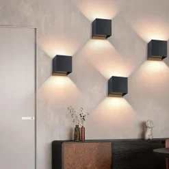 Applique Murale Extérieure Ip65 Étanche Haut Et Bas Faisceau Lumineux Réglable 3w