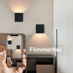 Applique Murale Extérieure Ip65 Étanche Haut Et Bas Faisceau Lumineux Réglable 3w