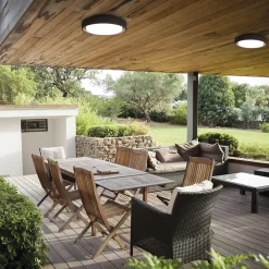 Applique murale extérieure LED 'Mio' D: 27 cm en métal anthracite et plastique, IP54 pour entrée, balcon, terrasse