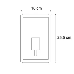 Applique murale extérieure intelligente noire 25,5 avec WiFi A60 IP44 - Rotterdam