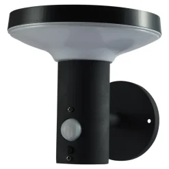 Applique murale extérieure LED intégrée solaire Cowhorn noir 650lm IP44 Goodhome