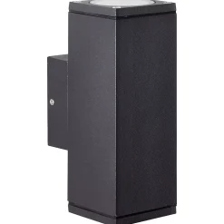 Applique murale extérieure bi-directionnelle Hally 20W GU10 IP44 l.6 x H.15,5 x P.8,8 cm gris anthracite Brilliant