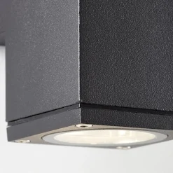 Applique murale extérieure bi-directionnelle Hally 20W GU10 IP44 l.6 x H.15,5 x P.8,8 cm gris anthracite Brilliant