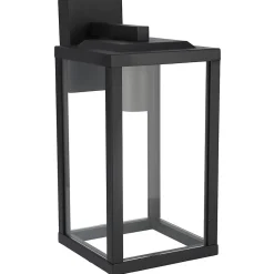 Applique murale extérieure en verre IP44 E27 noire Gaia T Black applique extérieure luminaire mural extérieur lampe murale