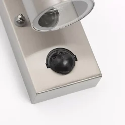 Applique murale extérieure en acier 2 lumières IP44 avec détecteur de mouvement - Duo