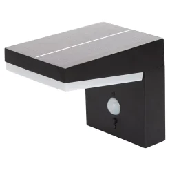 Applique murale extérieure solaire LED intégrée à détection Tomman 650 lm IP44 noir GoodHome