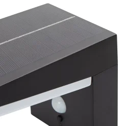 Applique murale extérieure solaire LED intégrée à détection Tomman 650 lm IP44 noir GoodHome