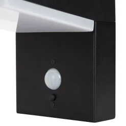 Applique murale extérieure solaire LED intégrée à détection Tomman 650 lm IP44 noir GoodHome