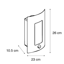 Applique murale extérieure anthracite avec détecteur de mouvement IP44 - Emmerald 1