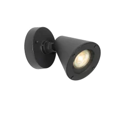 Applique murale extérieure moderne noire IP44 orientable - Ciara