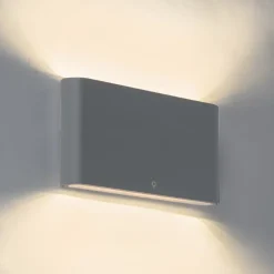 Applique murale extérieure gris foncé 17,5 cm avec LED IP65 - Batt