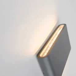 Applique murale extérieure gris foncé 17,5 cm avec LED IP65 - Batt