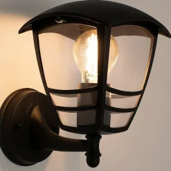 Applique murale extérieure IP44 E27 noire Imma Black UP applique extérieure luminaire mural extérieur lampe murale extérieure