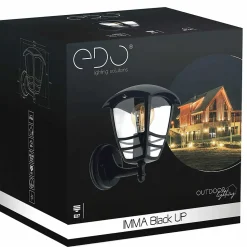 Applique murale extérieure IP44 E27 noire Imma Black UP applique extérieure luminaire mural extérieur lampe murale extérieure