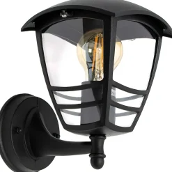 Applique murale extérieure IP44 E27 noire Imma Black UP applique extérieure luminaire mural extérieur lampe murale extérieure