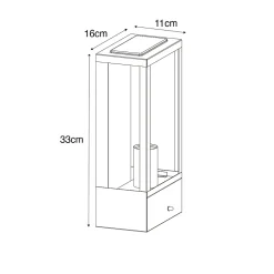 Applique murale extérieure noire avec capteur crépusculaire doré - Rotterdam