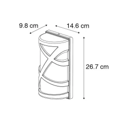 Applique murale extérieure moderne noire IP44 - Suzie