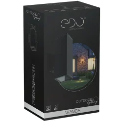 Applique murale extérieure IP44 2xGU10 noire Wamba applique extérieure luminaire mural extérieur lampe murale extérieure