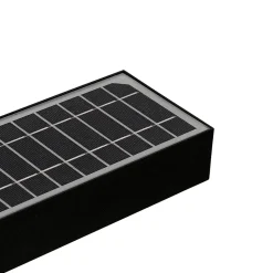 Applique murale extérieure noire avec lumière à intensité variable et capteur solaire - Kayo