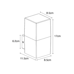 Applique murale extérieure moderne grise IP44 - Danemark