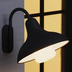 Applique murale Ferdie E27 25W IP44 GoodHome gris anthracite