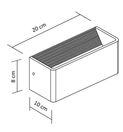 Applique murale feuille d'or LED - 20 cm - Quadra
