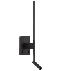 Applique murale FINAN en aluminium avec LED intégré - Noir - Lucide