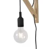 Applique murale FIX en bois avec 1xE27 - Noir - Lucide
