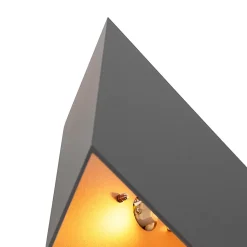 Applique murale Fold grise avec cuivre