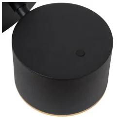 Applique murale GIAN en métal avec LED intégré - Noir - Lucide