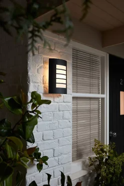 Applique murale Grandy E27 40W IP44 GoodHome gris anthracite