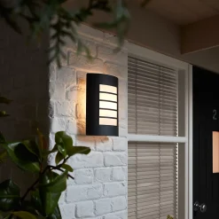 Applique murale Grandy E27 40W IP44 GoodHome gris anthracite